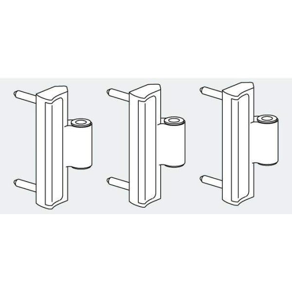 Петля на створке 30мм Patio FOLD Alu /3 шт./ белая-4