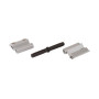 Петля поворотная FLASH BASE, V.01, угловая рама, 5 частей, серебро RAL9006, 00144600N