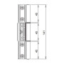 Петля поворотная для профиля AlumarkS40, трехчастная, коричневая RAL8017, 00119490