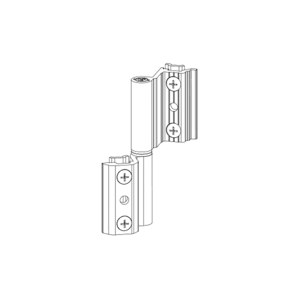 Петля поворотная оконная, Европаз, регулир. +/-1.2, корич. RAL8017-3