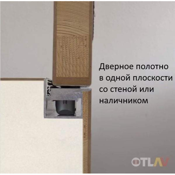 Петля скрытая для компланарных дверей, универсальная, 3D, 130x32/25 мм, 60 кг, цамак и алюминий, с 4 накладками и 4 винтами для крепления накладок, никель матовый-15