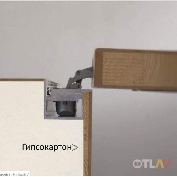 Петля скрытая для компланарных дверей, универсальная, 3D, 130x32/25 мм, 60 кг, цамак и алюминий, с 4 накладками и 4 винтами для крепления накладок, никель матовый-1