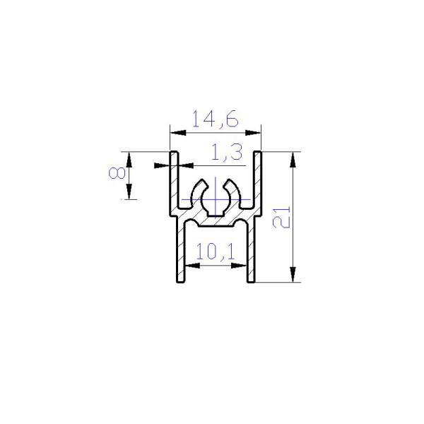 Планка верхняя, FIRMAX, алюминий, L=5800 мм, золото.-1