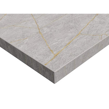 Плита ЛДСП ALVIC SYNCRON 1240*18*2750 мм, керамика золото 01 (Porcelain Gold 01 JA),  двустороннее тиснение