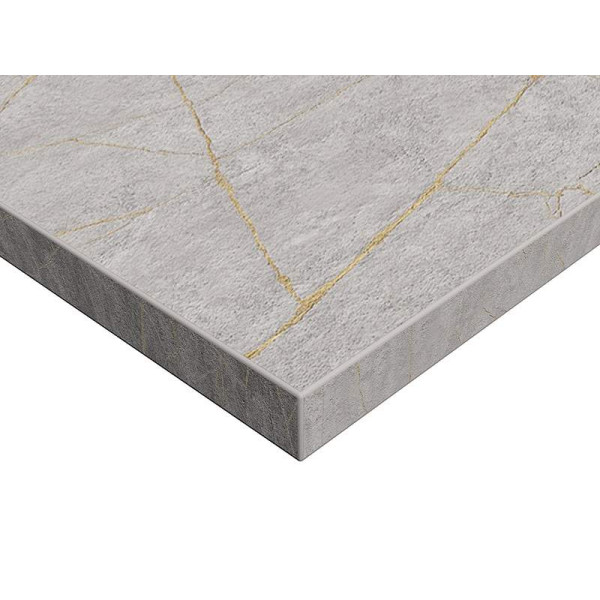 Плита ЛДСП ALVIC SYNCRON 1240*18*2750 мм, керамика золото 01 (Porcelain Gold 01 JA),  двустороннее тиснение