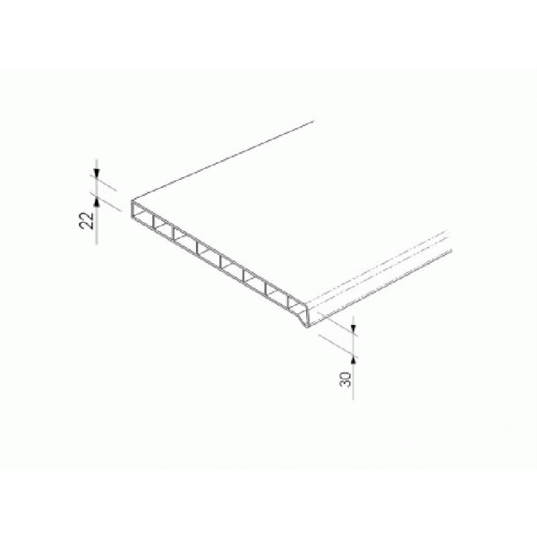 Подоконник пластиковый Moeller LD S 30 /250/ КАРРАРСКИЙ МРАМОР ГЛЯНЕЦ /6,0м/-3