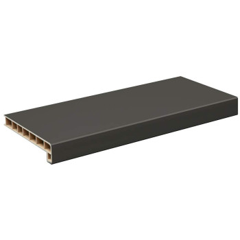 Подоконник пластиковый Moeller LD 40 /600/ c 2 капиносами серый /6,0м/ (clean-touch)