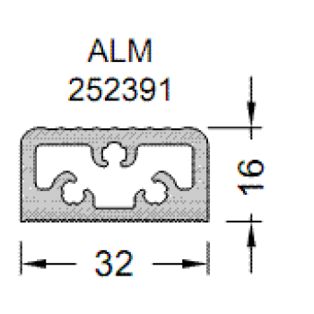 Порог дверной ALUMARK 32/16 мм 6м Белый RAL9016