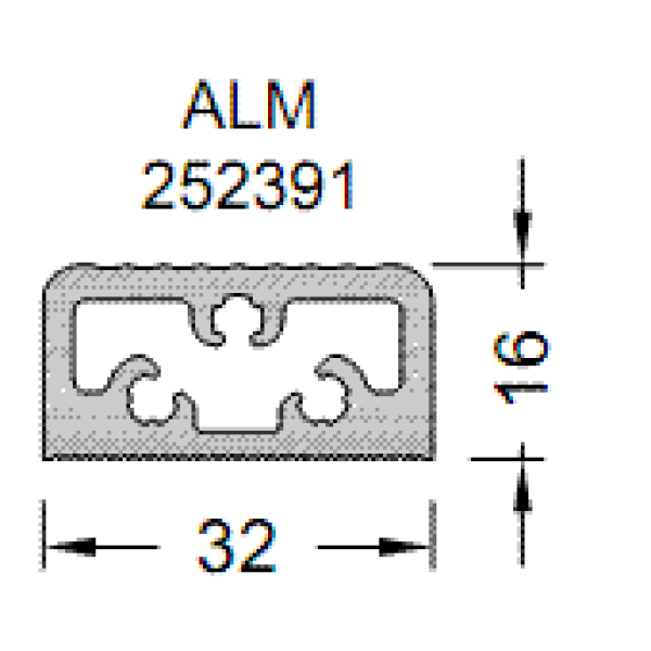Порог дверной ALUMARK 32/16 мм 6м Белый RAL9016