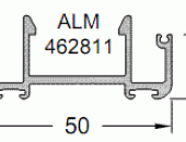 Профиль адаптера для маятн. Двери ALUMARK  17 мм 6м неокрашенный