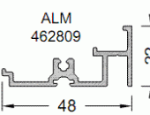 Профиль цоколя для щеточного уплотнителя ALUMARK 22 мм 6м Белый RAL9016