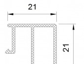 Профиль дистанционный переходный ALUMARK 24мм термоизолирующий, 6м.