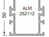 Профиль доборный ALUMARK 42/42 мм 6м Белый RAL9016