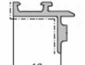 Профиль доп. для вставки двери в фасад ALUMARK 16 мм 6м неокрашенный