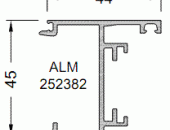 Профиль притвора двери ALUMARK 44/27мм 6м Белый RAL9016