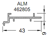 Профиль притвора внутреннего открывания ALUMARK 6м Белый RAL9016