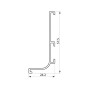 Профиль GOLA FIRMAX L-образный для нижних баз L=4200mm, алюминий