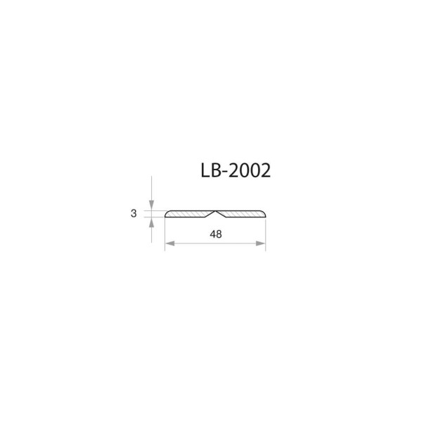 Профиль МДФ AGT LB-2002 3*48*2800 мм, бьянко 366-1