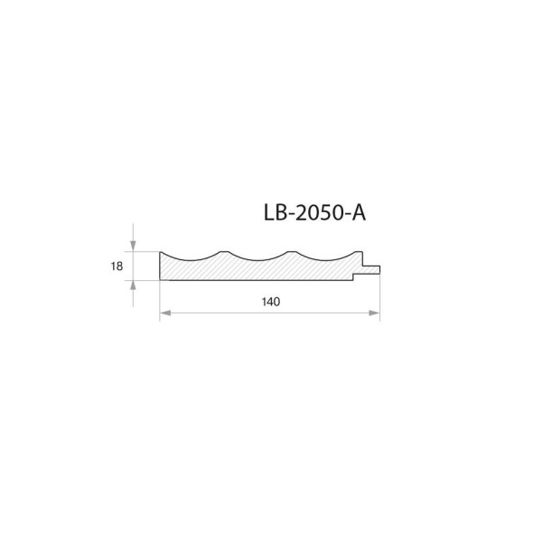 Профиль МДФ AGT LB-2050-A 18*140*2800 мм, бьянко 366-5