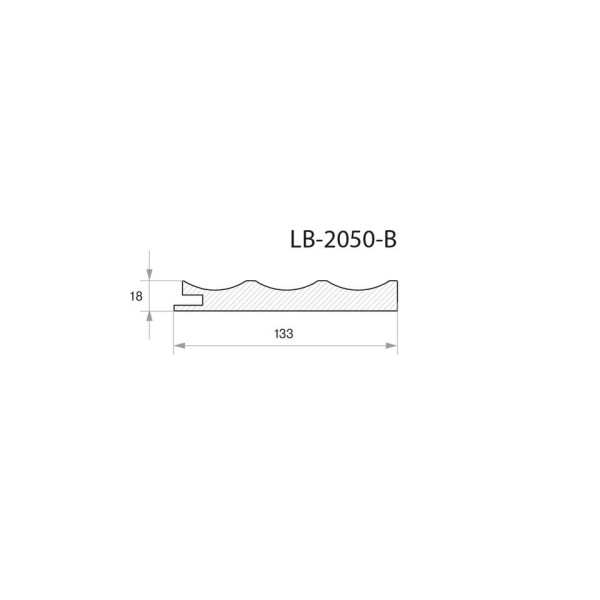 Профиль МДФ AGT LB-2050-B 18*133*2800 мм, бьянко 366-4