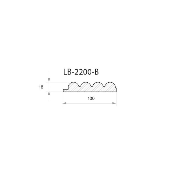 Профиль МДФ AGT LB-2200-B 18*100*2800 мм, супермат Сахара крем 3019-2