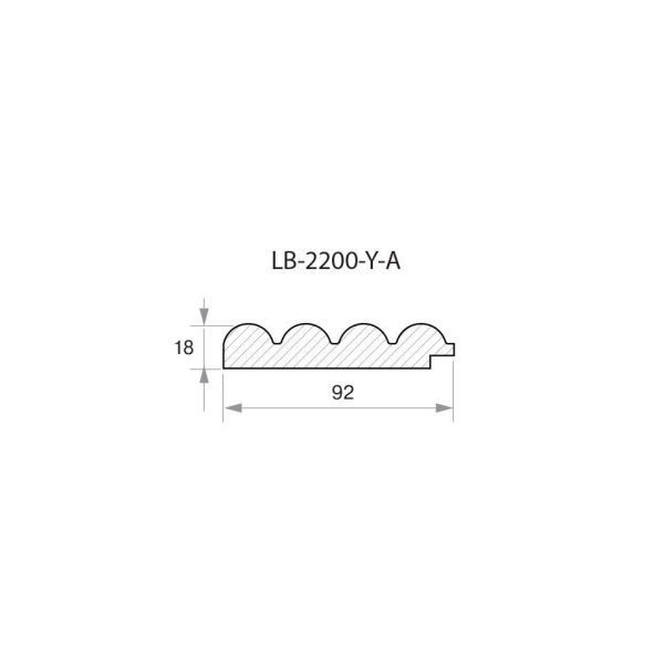 Профиль МДФ AGT LB-2200-Y-A 18*92*2800 мм, новый светлый орех 239-1