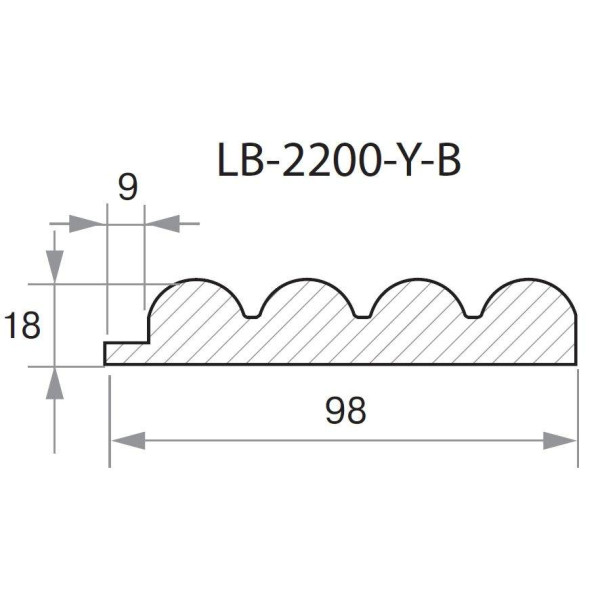 Профиль МДФ AGT LB-2200-Y-B 18*101*2800 мм, новый светлый орех 239-1