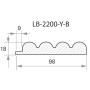 Профиль МДФ AGT LB-2200-Y-B 18*101*2800 мм, новый светлый орех 239