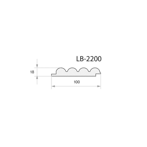 Профиль МДФ AGT LB-2200-Y 18*101*2800 мм, супермат серый бесконечный 3017-2