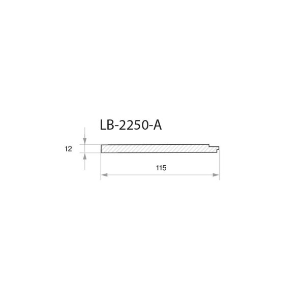 Профиль МДФ AGT LB-2250-A 12*115*2800 мм, супермат Сахара крем 3019-4