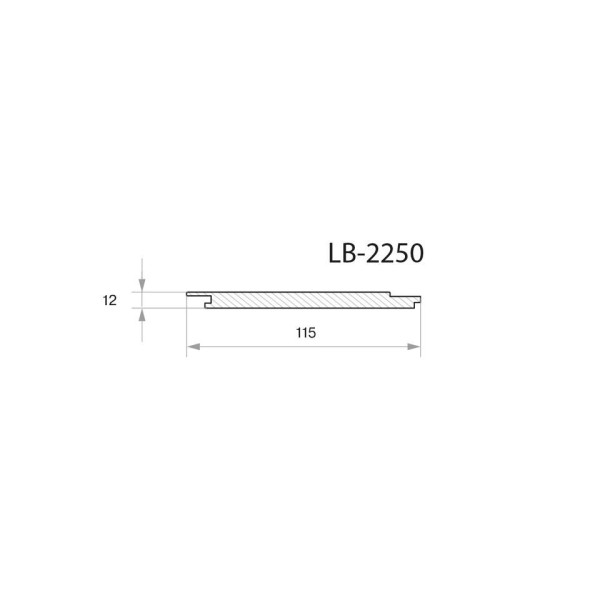 Профиль МДФ AGT LB-2250 12*115*2800 мм, бьянко 366-4