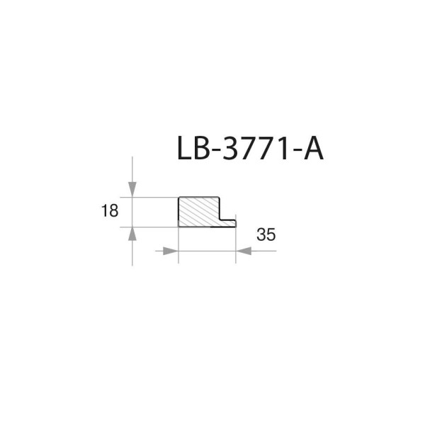 Профиль МДФ AGT LB-3771-A 18*35*2800 мм, дуб акра 3042-3