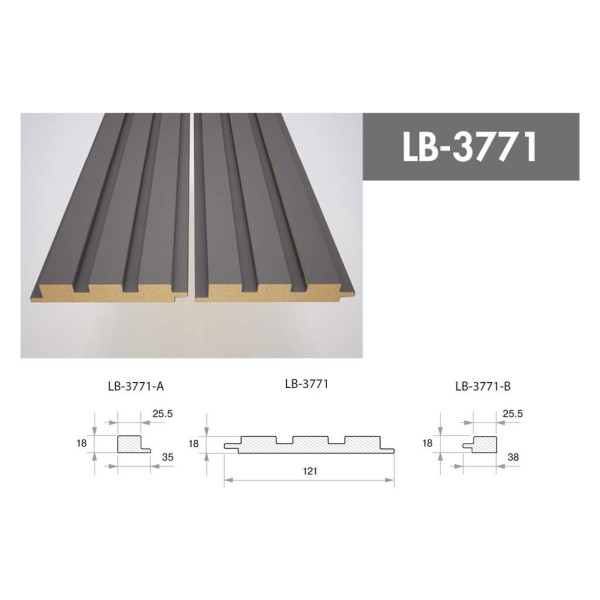 Профиль МДФ AGT LB-3771-A 18*35*2800 мм, новый светлый орех 239-1