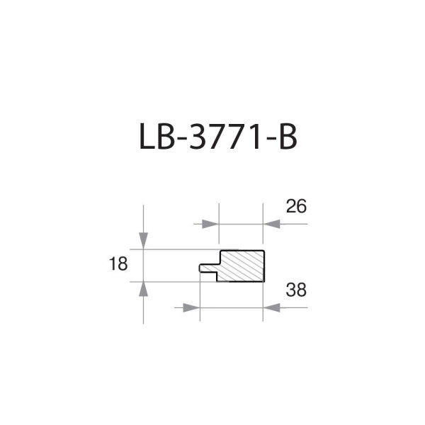 Профиль МДФ AGT LB-3771-B 18*38*2800 мм, дуб дельфи 3039-3