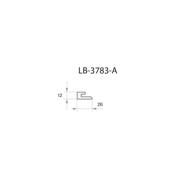 Профиль  МДФ AGT LB-3783-A 12*26*2800 мм, бьянко 366-3