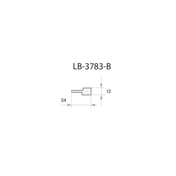 Профиль  МДФ AGT LB-3783-B 12*34*2800 мм, бьянко 366-3