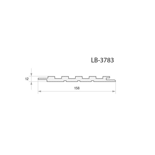 Профиль МДФ AGT LB-3783 12*158*2800 мм, бьянко 366-4