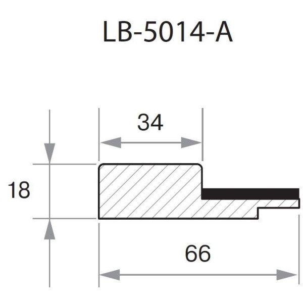 Профиль  МДФ AGT LB-5014-A 18*66*2800 мм, тик (248)-2