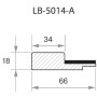 Профиль  МДФ AGT LB-5014-A 18*66*2800 мм, тик (248)