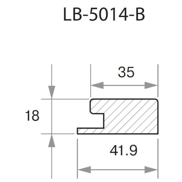 Профиль  МДФ AGT LB-5014-B 18*42*2800 мм, тик (248)-2