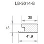 Профиль  МДФ AGT LB-5014-B 18*42*2800 мм, тик (248)