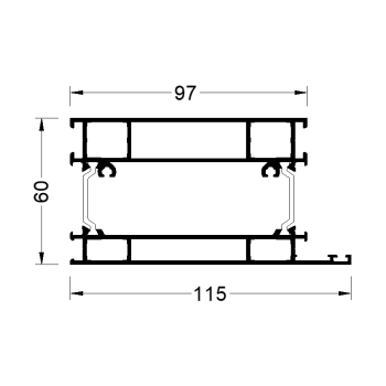Профиль цоколя ALUMARK 115/97 мм 6м RAL9016