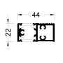 Профиль дверного порога ALUMARK 38/22мм 6м RAL9016