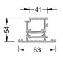 Профиль дверной створки T ALUMARK 83/41 мм 6.5м Белый RAL9016