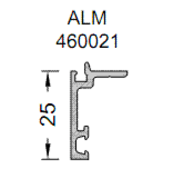 Профиль фальца ALUMARK 25 мм 6м Белый RAL9016