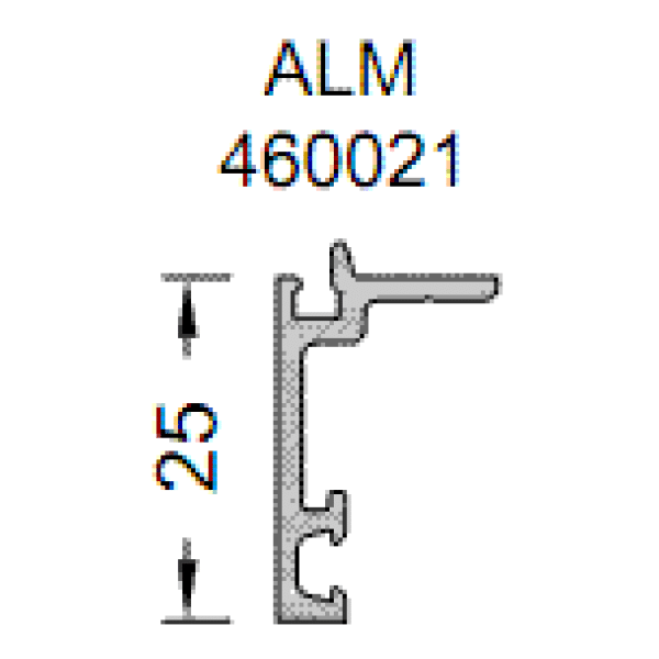 Профиль фальца ALUMARK 25 мм 6м Белый RAL9016