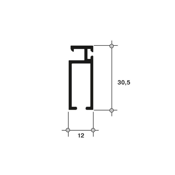 Профиль москитной сетки, SLID-50X 6м Коричневый RAL8017-1