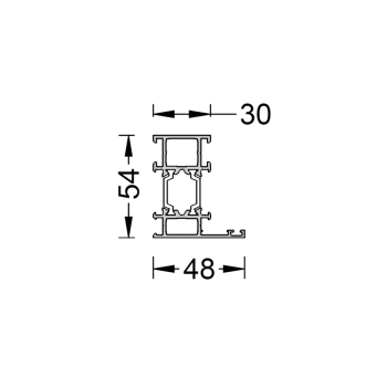 Профиль оконной рамы ALUMARK 48/30 мм 6м Белый RAL9016
