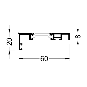 Профиль подцокольный ALUMARK 6м RAL9016