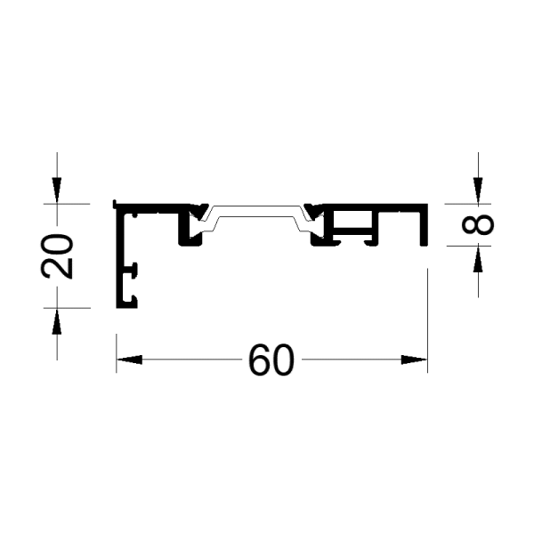 Профиль подцокольный ALUMARK 6м RAL9016